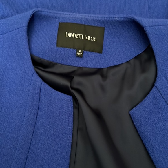 Lafayette 148 New York Cobalt Blue Open Women’s Coat - Picture 3 of 6